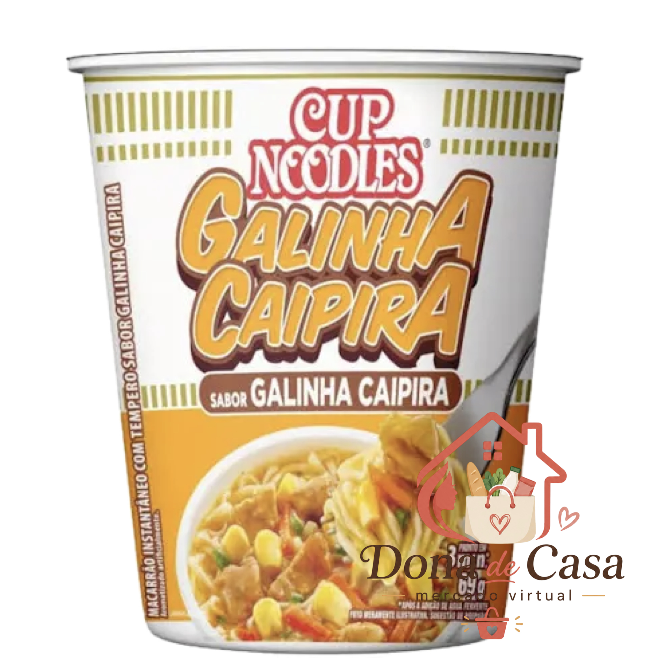Cup Noodles Galinha Caipira — Macarrão Instantâneo em Copo