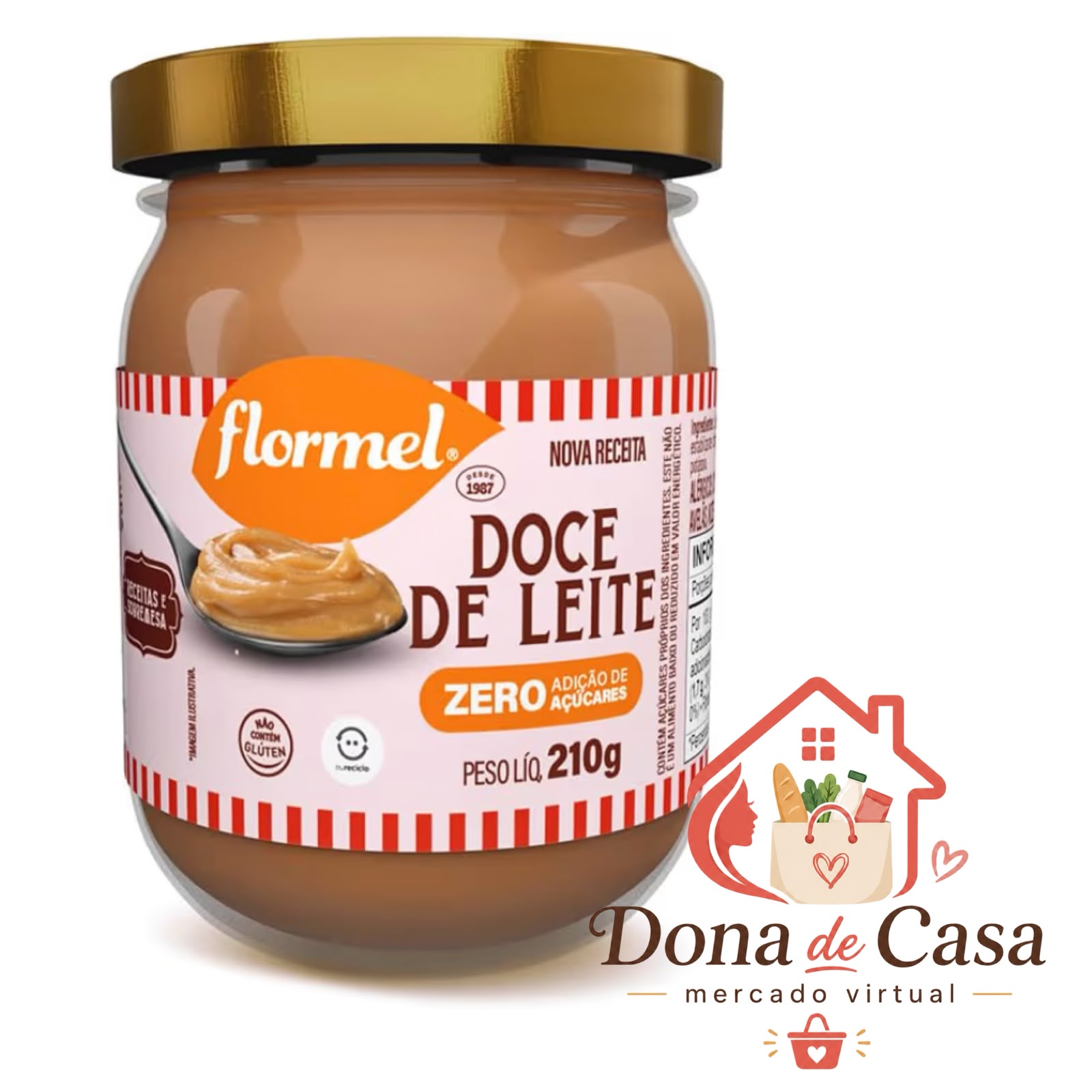 Doce de Leite Flormel Zero Adição de Açúcares 210g